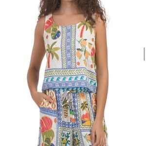 🌴 Rachel Zoe Linen Blend Matching Top and Pants Set 🌴